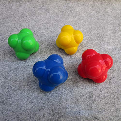 Xeminor 1PCS Silicone Hexagonal Reaction Ball Training Speed Bouncing Ball Fitness Supplies for Improve Reaction Time Speed Agility Blue
