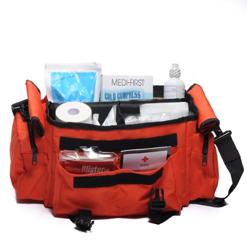 Sports First aid Kit Bag Orange Complete 277 Piece