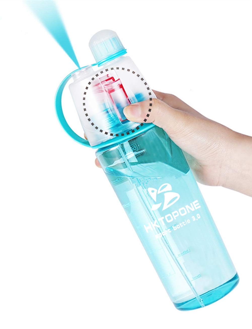 HKTOPCNE Spray Water Bottle For Drinking Sports Water Bottle Cycling BPA Free 600ml For Running Climbing Gym Cycling Hiking Mountaineering