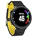 HWHMH 1PC Replacement Silicone Bands With 2PCS Pin Removal Tools For Garmin Forerunner 220/230/235/620/630 (No Tracker, Replacement Bands Only) (Black/Yellow)