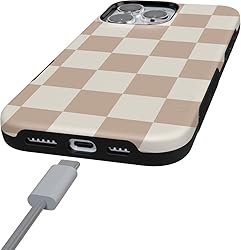Casely iPhone 16 Pro Max Case Neutral Checkerboard