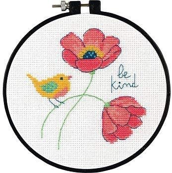 Amazon ディメンジョンズ クロスステッチ 刺繍キット 花と小鳥 Dimensions Needlecrafts Counted Cross Stitch Learn A Craft Be Kind 並行輸入品 刺しゅうキット 通販