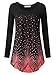 BAISHENGGT Women's Floral Print Scoop Neck Long Sleeve Loose Tunic Top