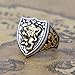 Silver Cool Gothic Lion Sheild Stainless Steel Mens Womens King Crown Ring