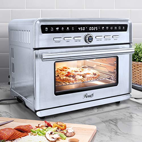 Rosewill Air Fryer Convection Toaster Oven, Stainless Steel Exterior