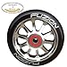 Fuzion 10 Spoke Metal Core 100mm Pro Scooter Wheel with ABEC 9 Bearings … (Silver+Black)