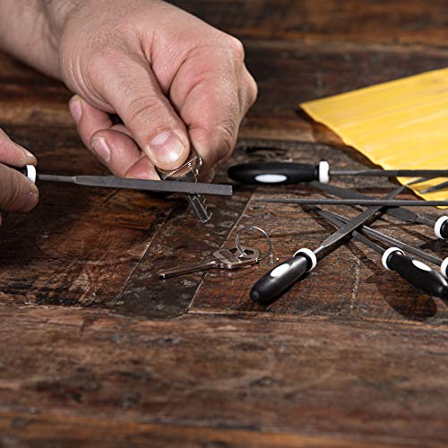 Needle File Set (Set of 10 Metal Files) Industrial Strength Steel - 10 Different Shapes Round, Flat, Square, Triangular, Half Round, and More! - Thumbnail 3