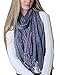 Women's Festival Bliss Shimmer Boho Chic Fashion Scarf with Tassels (Blue)