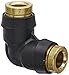 Legris 3102 56 00DOT Nylon & Nickel-Plated Brass Push-To-Connect Fitting, Complies with DOT, 90 Degree Elbow, 1/4