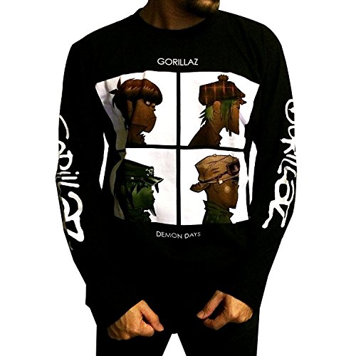 Jigg And Roll Men's Gorillaz T-Shirt Long Sleeve