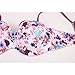 JingQi Women's Bandeau Push Up Floral Beach Wear Swimwear Bikini (Small, Purple)