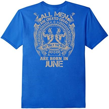 Men's Zodiac All Men Are Born In June Gemini T-Shirt  2XL Royal Blue