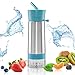 Aqua Zinger by Zing Anything, Stainless Steel Infuser Bottle, Double Wall Insulate Reusable Water Bottle, Citrus Infusion, Active Infusion, Food Grade 18/8 Stainless Steel, Hydration, 20 oz., Blue