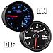 MaxTow Double Vision 35 PSI Turbo Boost Gauge Kit - Includes Electronic Pressure Sensor - Black Gauge Face - Blue LED Illuminated Dial - Analog & Digital Readouts - for Trucks - 2-1/16
