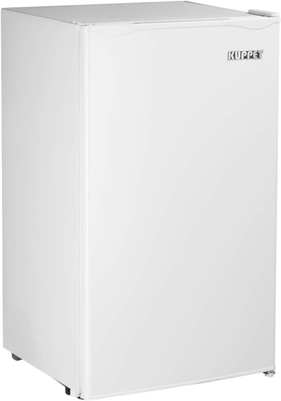 Kuppet Mini Fridge Compact Refrigerator for Dorm, Garage, Camper, Basement or Office, Single Door Mini Fridge, 3.2 Cu.Ft, White