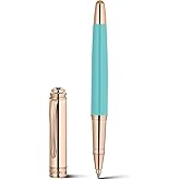 MCNTEIK Luxury Rollerball Pen, With 8mm Brilliant diamond,Delicate Green Pen,Attractive Real Rose Gold Finish, Schmidt Black Refill,Glitter Fancy Pens Gifts for Women Wedding Office,Unique, Cute pen