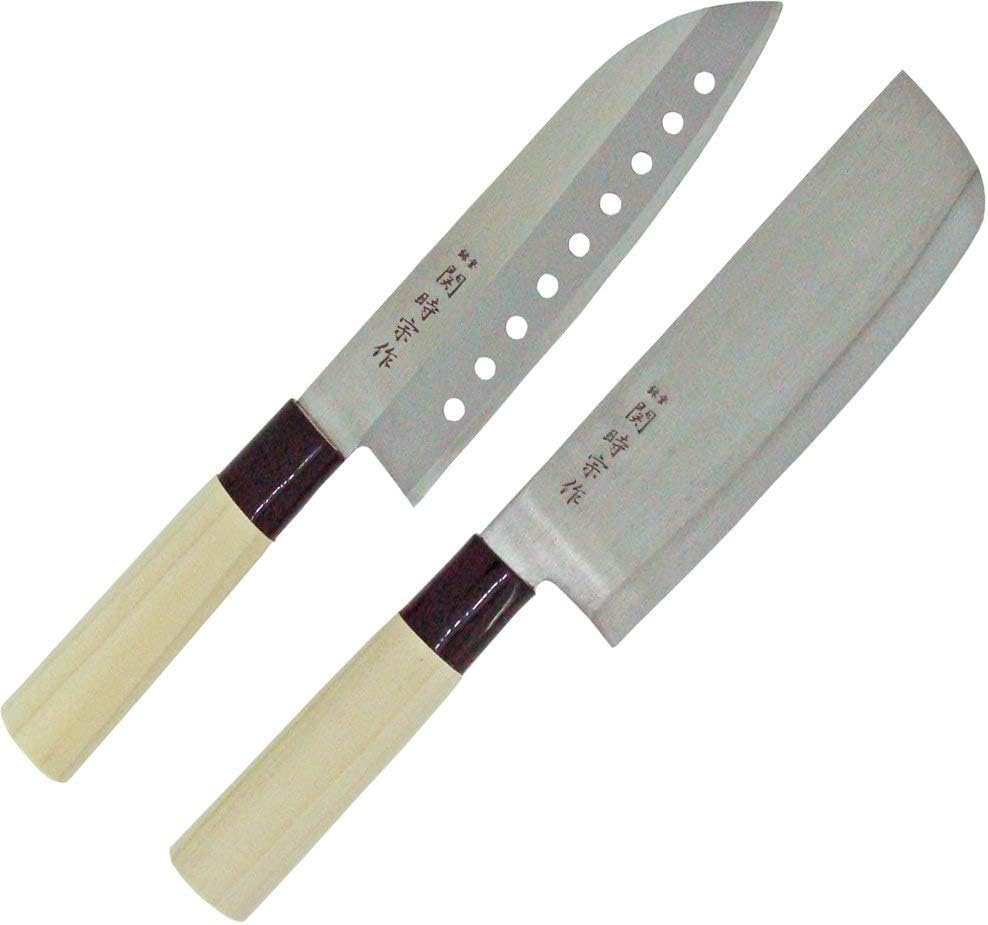 Japanese Seki Tokimune Kitchen Knife set Santoku Nakiri Made in JAPAN 250ST