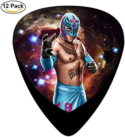 Rey_Pose Guitar Picks 12-Pack Celluloid Paddles Plectrums 0.46mm/ 0.71mm/ 0.96mm for Fashion Various Guitar Bass Musical Instruments
