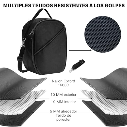 OIUBJDA Transporte compatible Meta Quest/Quest 3/Quest 2/Quest Pro VR,Bolsa para Gafas VR,Meta Quest Caja protectora,Estuche de Viaje protege y la lente