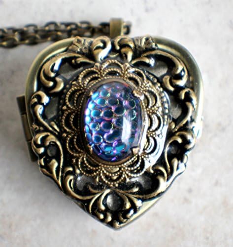 German Helio Cabochon Music Box Locket.