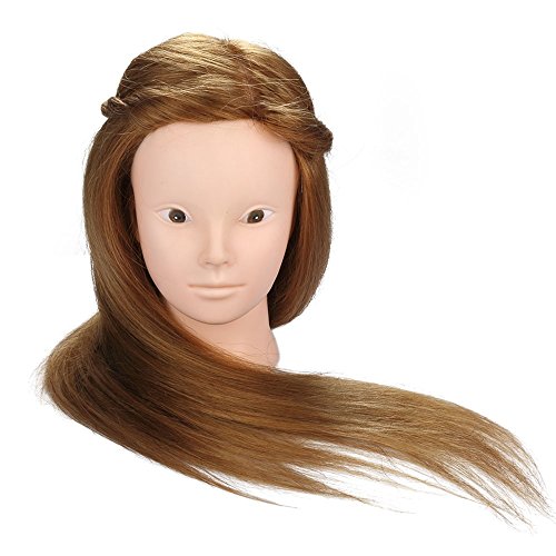 22-24 inches 80% Real Human Hair Hairdressing Cosmetology Mannequin Manikin Training Head - Diana