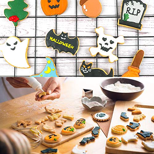 image for BAKHUK 20pcs Halloween Cookie Cutters, Thanksgiving Mix Set - Fall Bis
