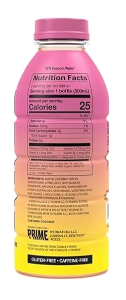 PRIME, HYDRATION STRAWBERRY BANANA, 16 OUNCE
