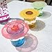 Charles Viancin Drink Covers or X-Small Lids - Set of 6 Hibiscus, Sunflower and Lily Pad