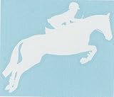 English Equestrian Hunter Jumper Horse Decal-Small White Right Facing