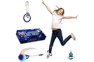 TODOS AMAN Rocket Flashing LED Ankle Skip Fun Cool Jumping Gift for Ages 5 6 7 8 9 10+ Kids NO Battery Charging Needed Family Exercise Fitness Coordination Balance Extra Energy Burning