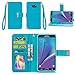 Galaxy Note 5 Case, IZENGATE [Classic Series] Wallet Case Premium PU Leather Flip Cover Folio with Stand for Samsung Galaxy Note 5 (Turquoise Blue)