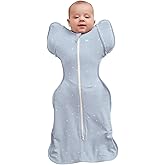 Love to Dream Swaddle Up Transition Bag Original, Arms Up Position, Light and Ultra Breathable Cotton - Sleep Bag - 1.0 TOG - (20-24°C) Ideal for moderate temps (Twinkle Powder Blue, Large, 13-19 lbs)
