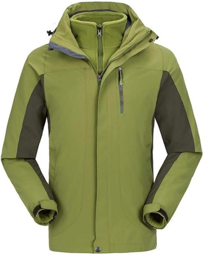 Amazon Ouye ウィンドブレーカー メンズ マウンテンパーカー 登山服 防水 防寒 保温 防污 アウトドア ジャケット フリースライナー 二着セット 取り外し可能 フード付き 多機能 スキージャケット 防寒着 アウトドア アウトドアジャケット 通販