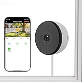 EDSACE Starlight Window Camera, 2K Resolution, Full-Color Night Vision, Wi-Fi Indoor Security Camera, Wide Angle View, AI Det