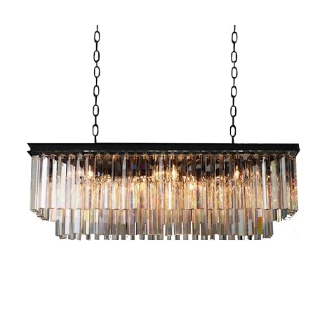 Crystal Pendant Lamp Shade Chandelier E26 Base Pendant Light Semi
