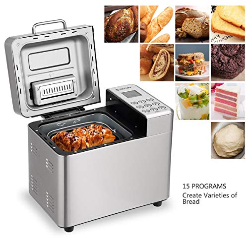 Automatic Bread Machine,BestComfort 15 Programs Bread Maker,15 Hours Delay Timer, 15 Hours Delay Timer, 1 Hour Keep Warm (style 1) - Thumbnail 3