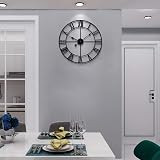 HAITANG Vintage Large Wall Clock 40cm Silent Non Ticking Roman Numerals view 8