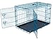 Internet's Best Wire Dog Kennel | Medium (36 Inches) | Double Door Metal Steel Crates | Indoor Outdoor Pet Home | Folding and Collapsible Cage | Blue
