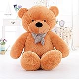 MorisMos Giant Teddy Bear Plush Stuffed Animals Soft Toys For Children Kids Girlfriend 55" 1.4M Brown (Toy)