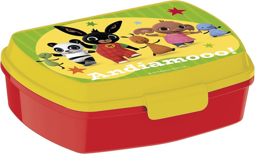 Bing Sandwich Box for Children, Yellow/Red