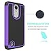 for LG Aristo Case, LG Phoenix 3 Case, LG Fortune Case, LG Rebel 2 LTE Case, LG Risio 2 Case, LG K8 2017 Case, OEAGO [Shockproof] Hybrid Dual Layer Defender Protective Case Cover (Purple)