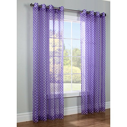 Common wealth home fashions dots purple curtains