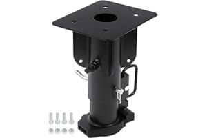 GEARBONE 5th Wheel to Gooseneck Adapter, Adjustable 17" Hitch Converter with 2-5/16" Ball, Heavy-Duty Steel,Towing Adapter Safety Adapters Fits RV Trailer Truck Bed