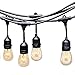 EAGWELL Outdoor Commercial String Lights, 24 Feet Heavy Duty Weatherproof Vintage Patio Lights - 12 Hanging Sockets with 14 Bulbs UL Certification Backyard Lighting Perfect Patio Garden or Party
