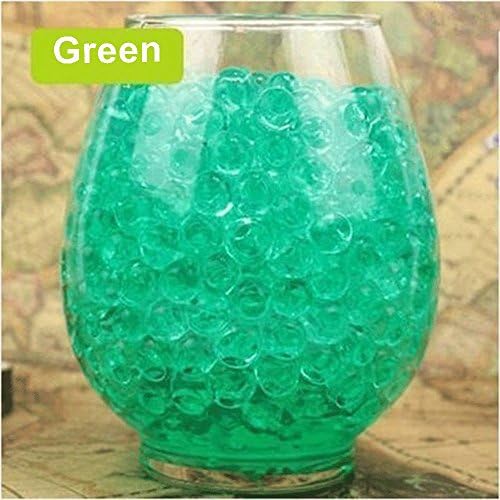 Gel Water Beads,Growing Water Balls,Growing Beads Decoration,Transparent Reusable for Wedding, Vase Fillerr,Plants Craft, Party, Home Decoration By Cydnlive (Green)
