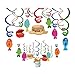 Kody's 30CT Fishing Party Supplies Hanging Swirl Decorations Birthday Party Decorations O-Fish-Ally Party Supplies Little Fisherman First Birthday Camping Theme Kit