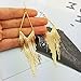 SELOVO Long Dangly Tassel Earrings Fish Hook Boho Bohemian Gold Tone Dangle Earrings