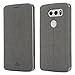 LG V30 Case,LG V35 ThinQ/V30S ThinQ/V30 Plus Case,Premium Flip Leather Wallet Phone Case With Stand Card Slot Magnetic Full Body Shockproof Protective Inner Clear TPU Cover for LG V35 Thin (Gray)