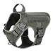 ICEFANG Large Dog Tactical Harness,Military K9 Working Dog Molle Vest,No Pulling Front Clip,Tracking Trailing Clip, Metal Buckle Easy Put On Off (L (28"-35" Girth), RG-2x Metal Buckle) primary