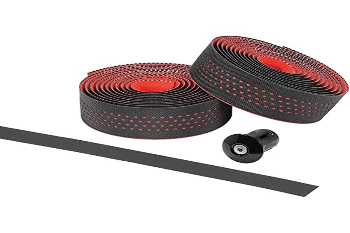 Humpert Unisex - Adult Handlebar Tape Set 2158500600 Padded Handlebar Tape Set Black Red One Size